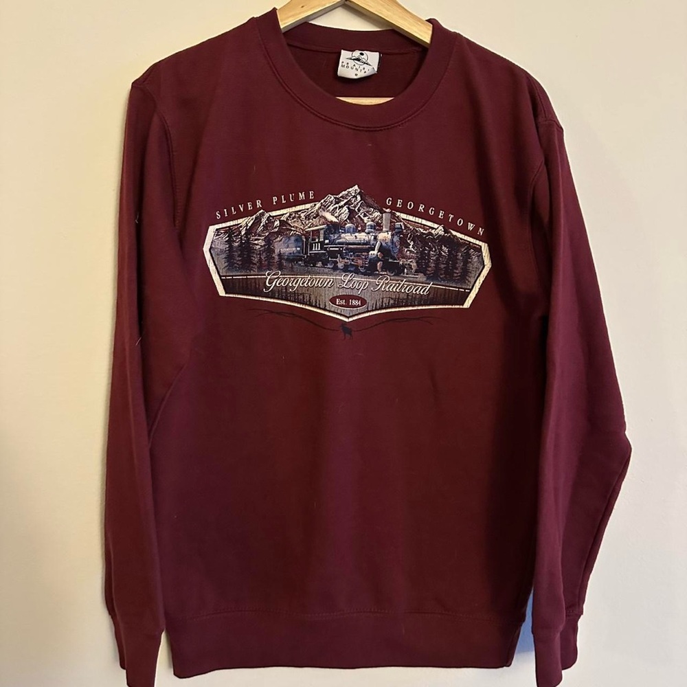 Georgetown Graphic Burgundy Men's Crewneck Sweater